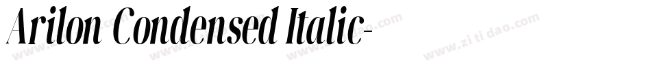 Arilon Condensed Italic字体转换
